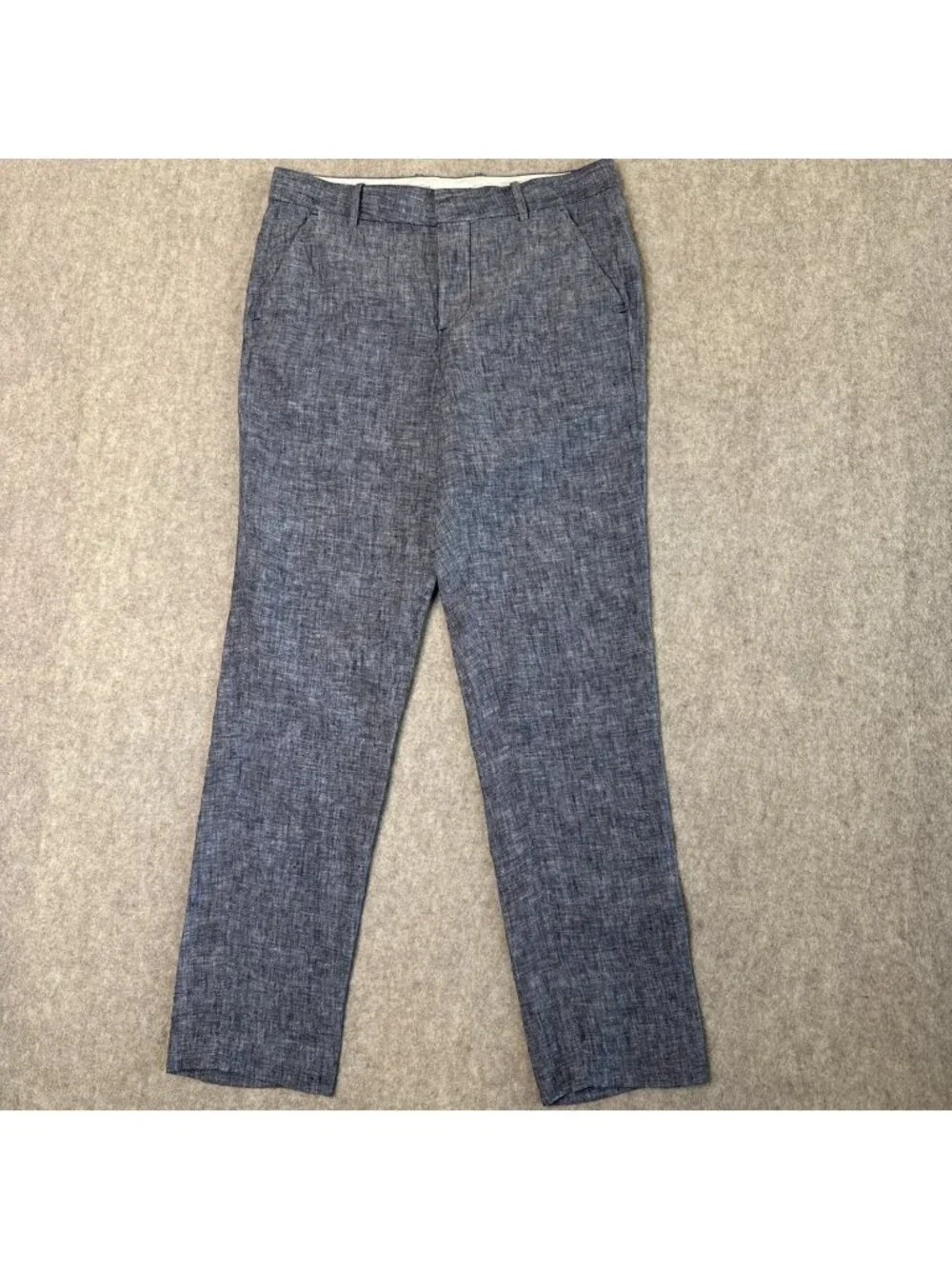 Everlane 100% European Flax Linen Pants Mens 29x30 Blue Chambray Straight Leg